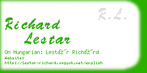 richard lestar business card